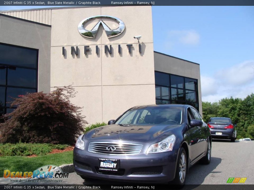 2007 Infiniti G 35 x Sedan Blue Slate Metallic / Graphite Black Photo #1
