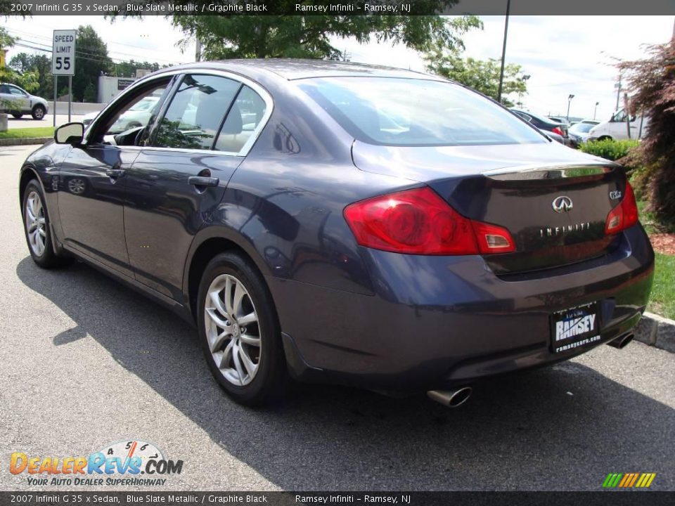 2007 Infiniti G 35 x Sedan Blue Slate Metallic / Graphite Black Photo #5