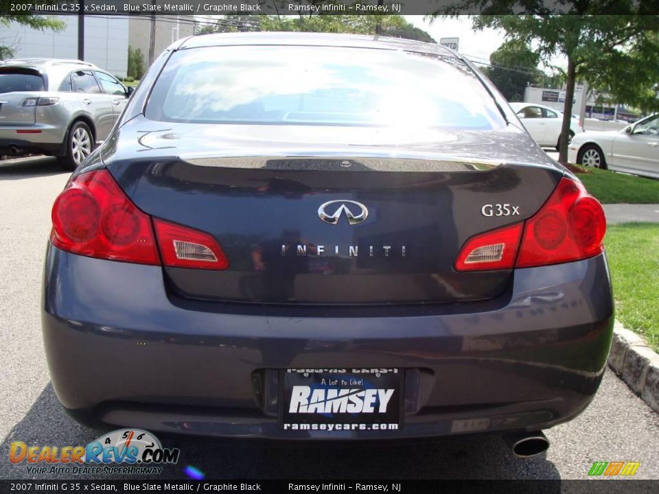 2007 Infiniti G 35 x Sedan Blue Slate Metallic / Graphite Black Photo #6