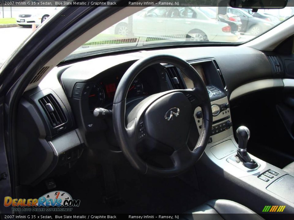 2007 Infiniti G 35 x Sedan Blue Slate Metallic / Graphite Black Photo #9