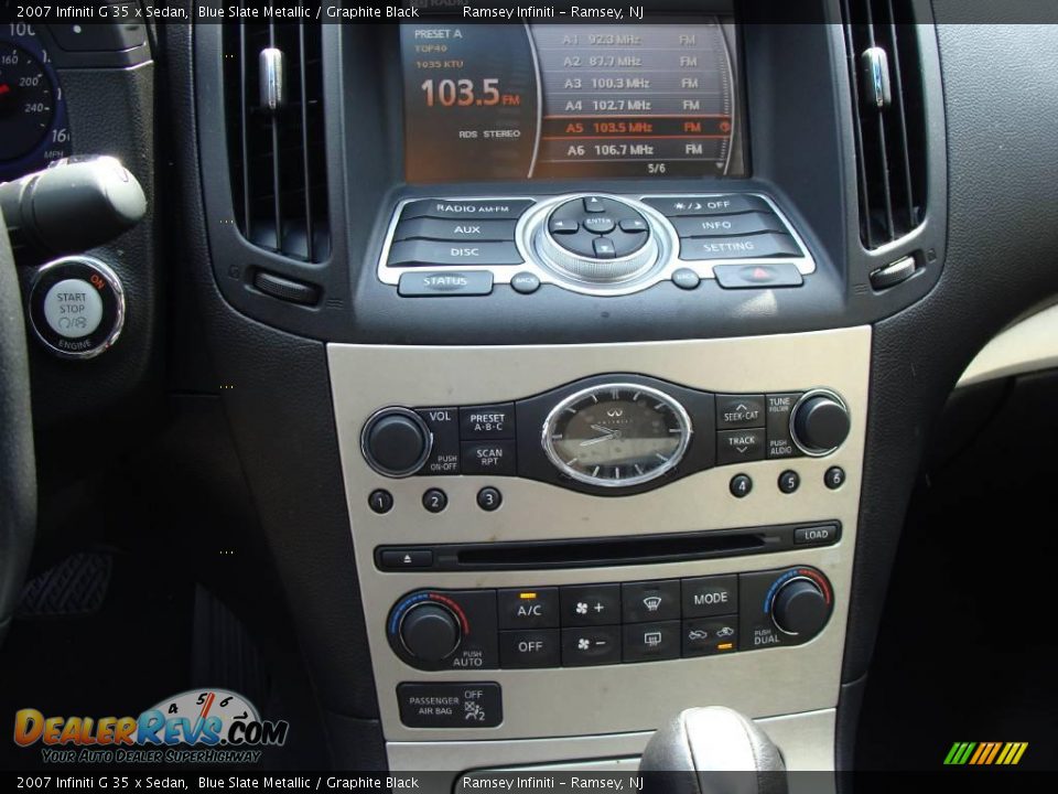 2007 Infiniti G 35 x Sedan Blue Slate Metallic / Graphite Black Photo #12