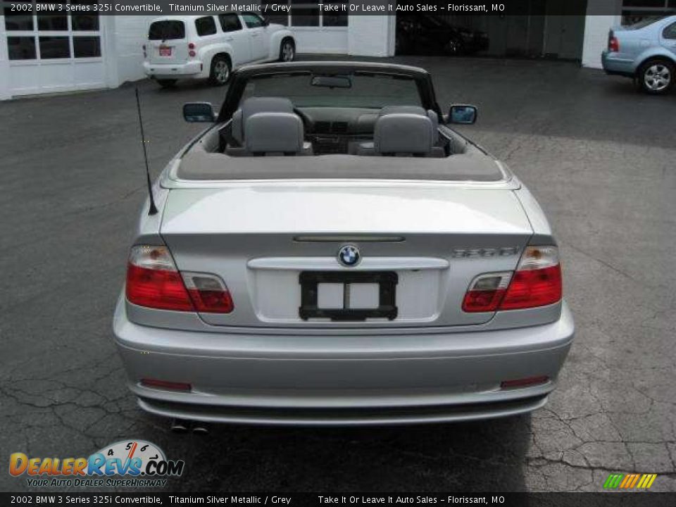 2002 BMW 3 Series 325i Convertible Titanium Silver Metallic / Grey Photo #6