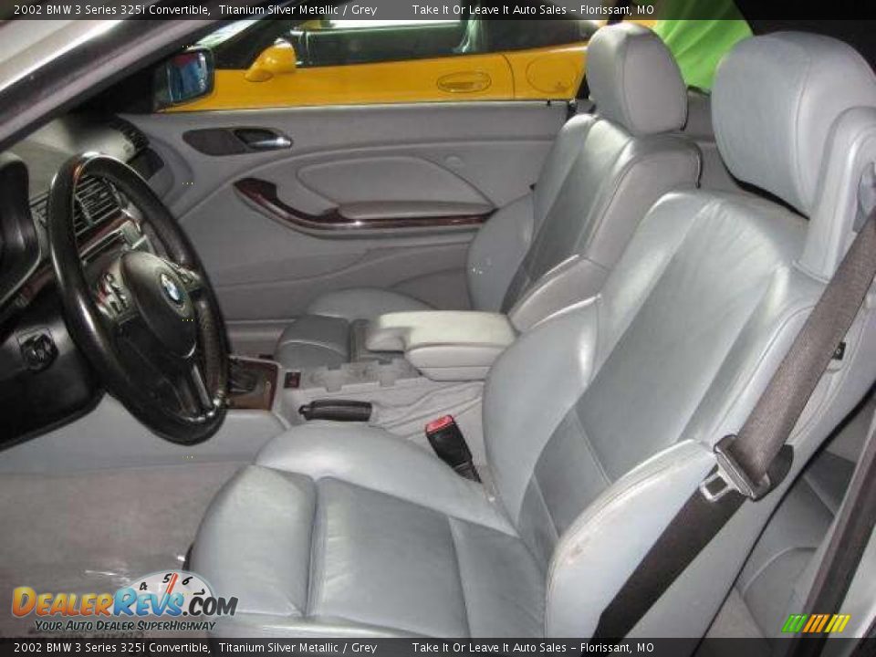 2002 BMW 3 Series 325i Convertible Titanium Silver Metallic / Grey Photo #10