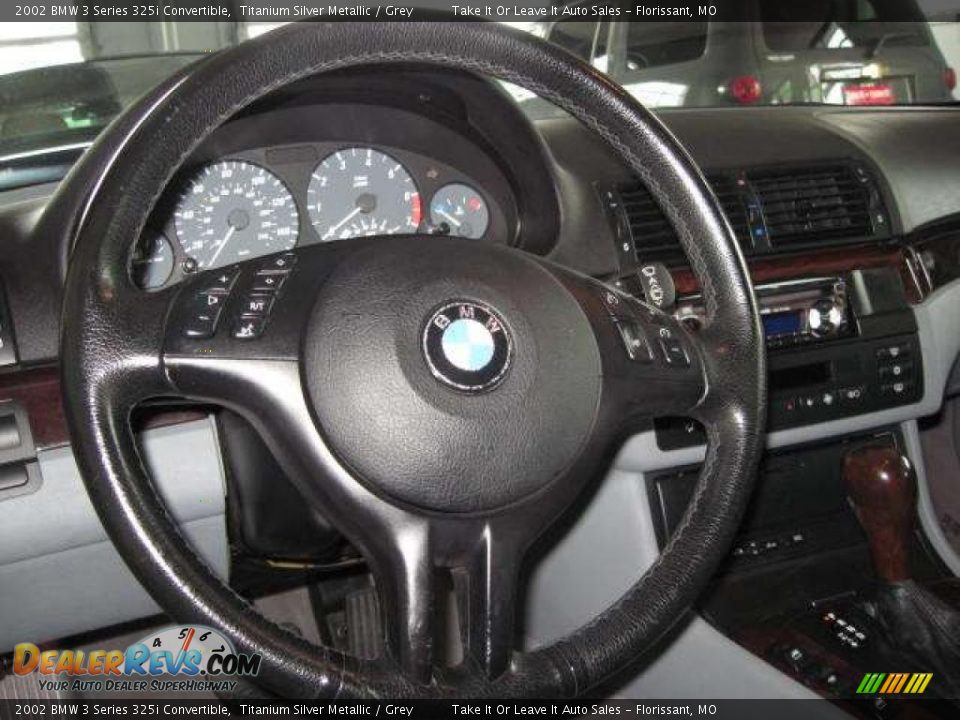 2002 BMW 3 Series 325i Convertible Titanium Silver Metallic / Grey Photo #11