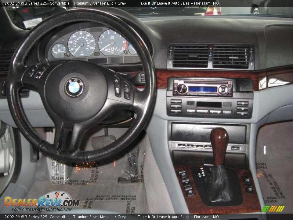 2002 BMW 3 Series 325i Convertible Titanium Silver Metallic / Grey Photo #12