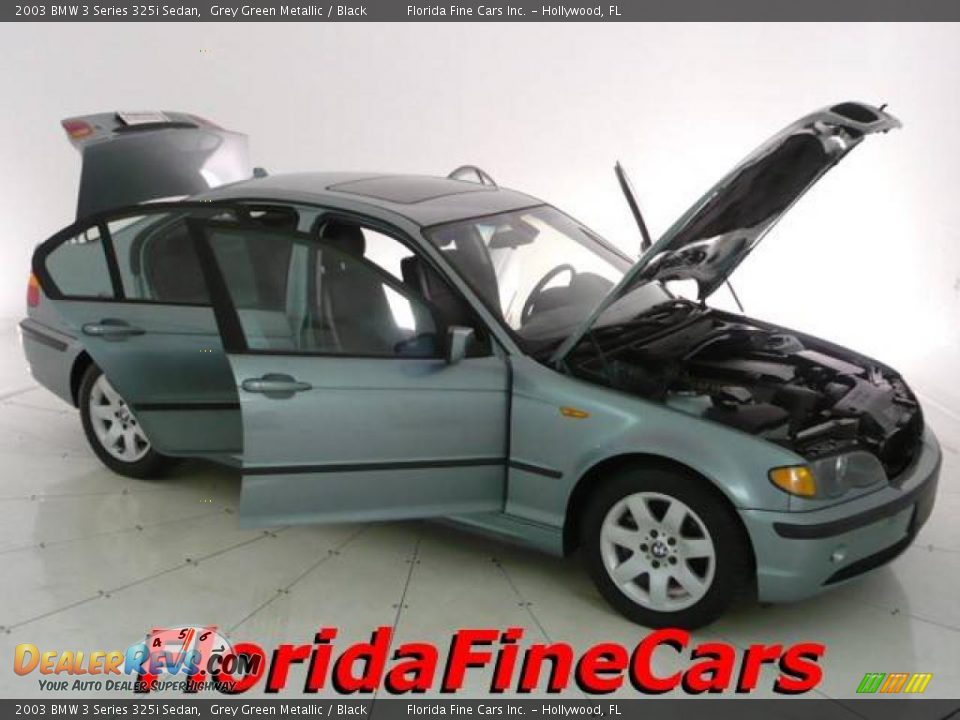 2003 BMW 3 Series 325i Sedan Grey Green Metallic / Black Photo #7