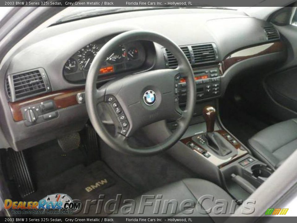 2003 BMW 3 Series 325i Sedan Grey Green Metallic / Black Photo #12