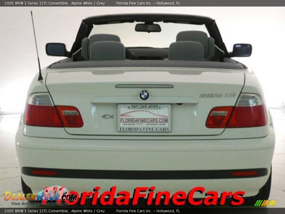 2005 BMW 3 Series 325i Convertible Alpine White / Grey Photo #6