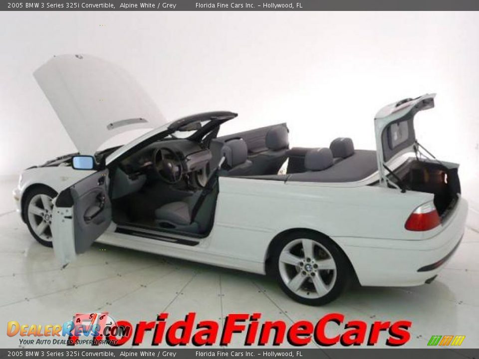 2005 BMW 3 Series 325i Convertible Alpine White / Grey Photo #8
