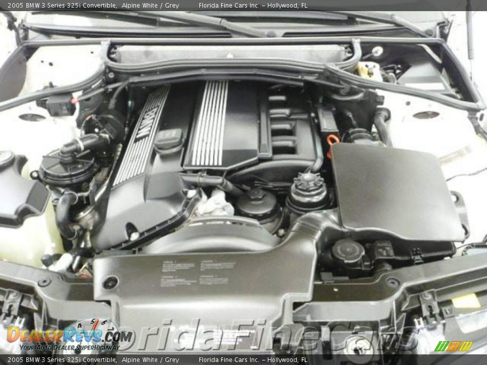 2005 BMW 3 Series 325i Convertible Alpine White / Grey Photo #10
