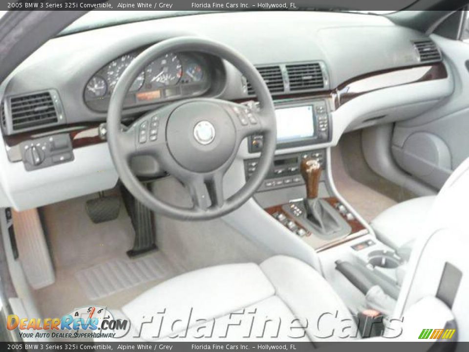 2005 BMW 3 Series 325i Convertible Alpine White / Grey Photo #13