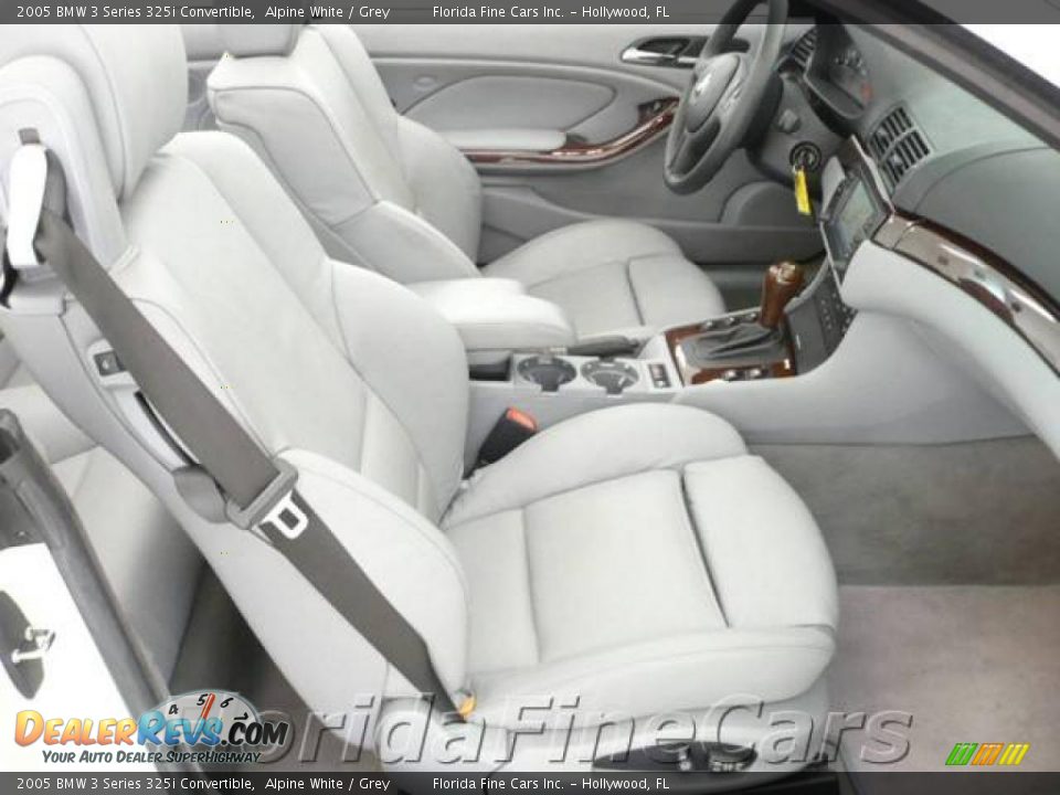 2005 BMW 3 Series 325i Convertible Alpine White / Grey Photo #14