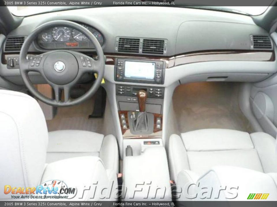 2005 BMW 3 Series 325i Convertible Alpine White / Grey Photo #16