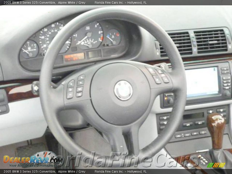 2005 BMW 3 Series 325i Convertible Alpine White / Grey Photo #17