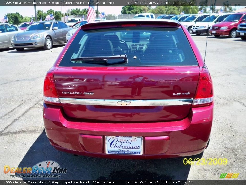 2005 Chevrolet Malibu Maxx LS Wagon Sport Red Metallic / Neutral Beige Photo #2