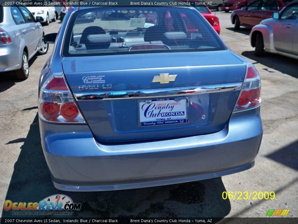 2007 Chevrolet Aveo LS Sedan Icelandic Blue / Charcoal Black Photo #3