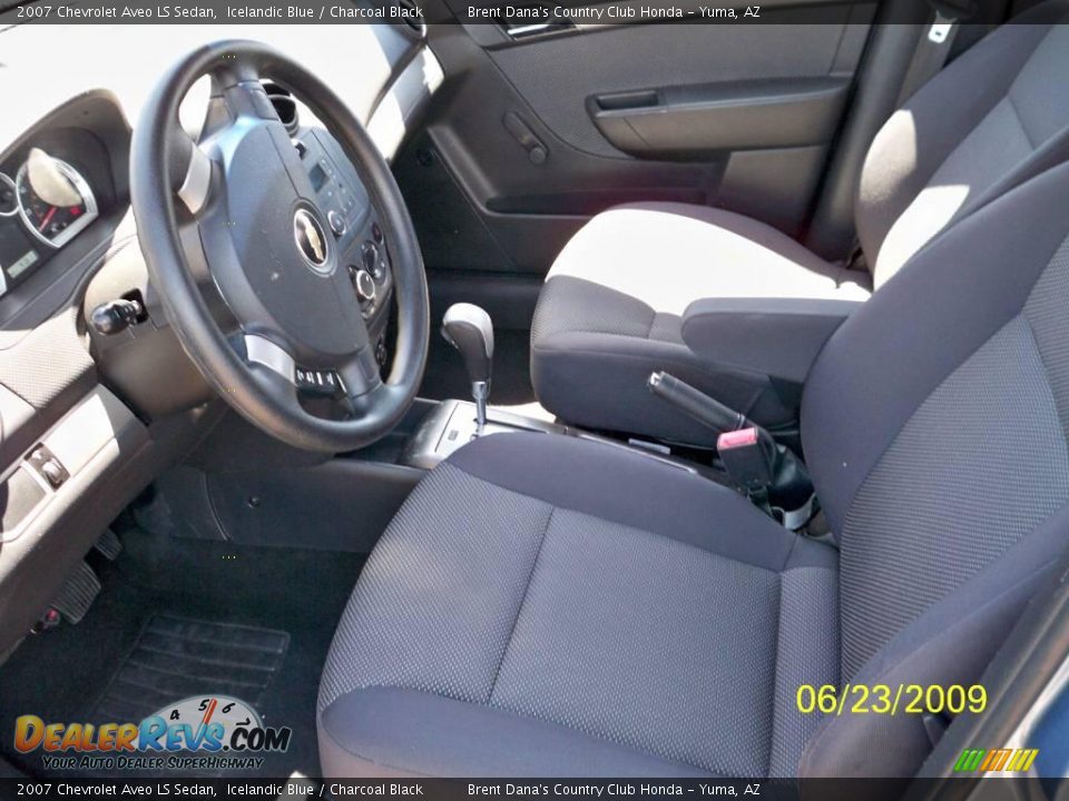 2007 Chevrolet Aveo LS Sedan Icelandic Blue / Charcoal Black Photo #4