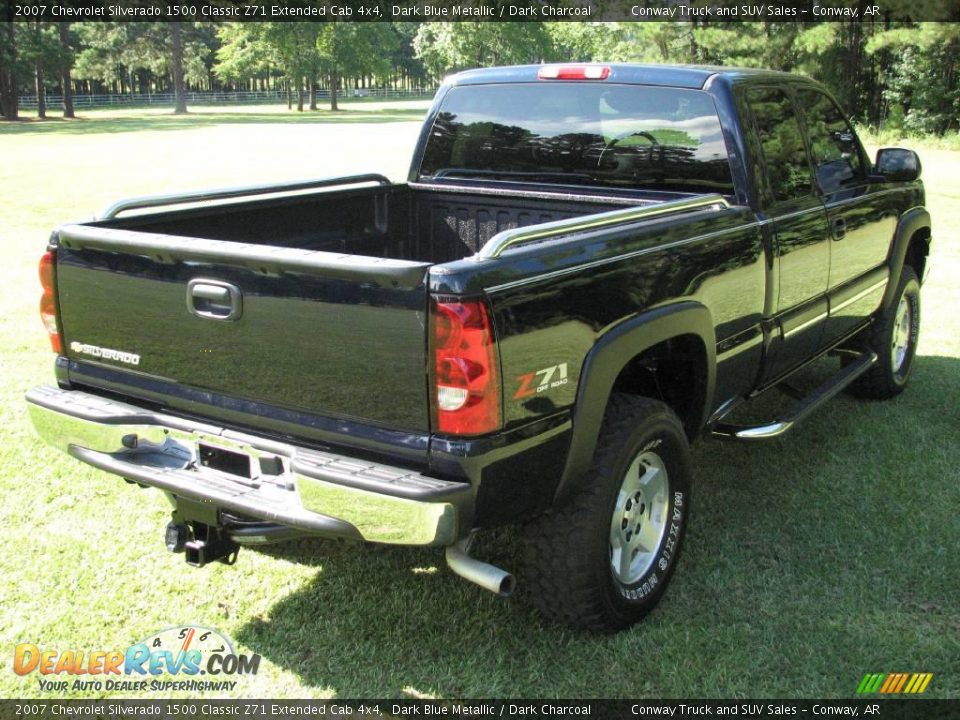 2007 Chevrolet Silverado 1500 Classic Z71 Extended Cab 4x4 Dark Blue Metallic / Dark Charcoal Photo #6
