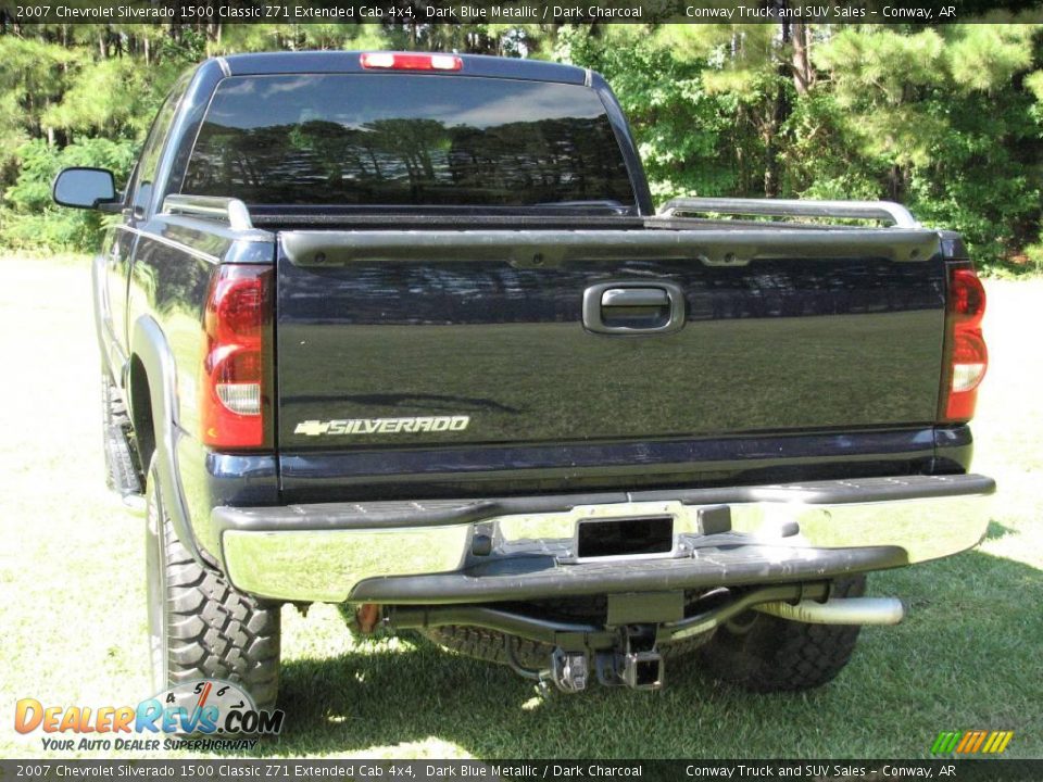 2007 Chevrolet Silverado 1500 Classic Z71 Extended Cab 4x4 Dark Blue Metallic / Dark Charcoal Photo #7