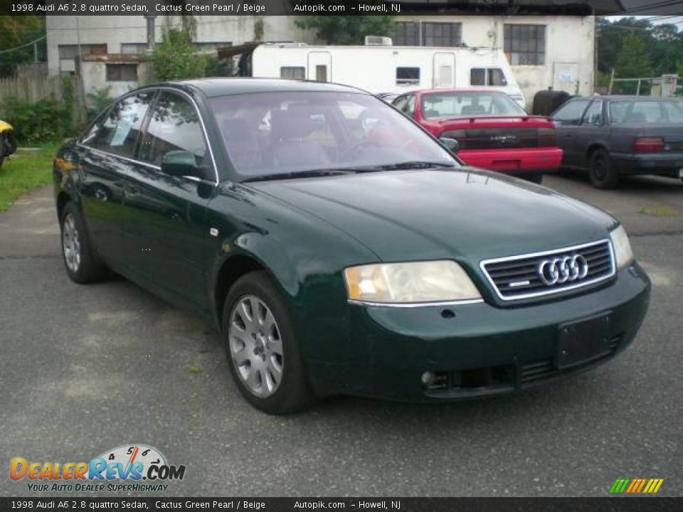 1998 Audi A6 2.8 quattro Sedan Cactus Green Pearl / Beige Photo #2