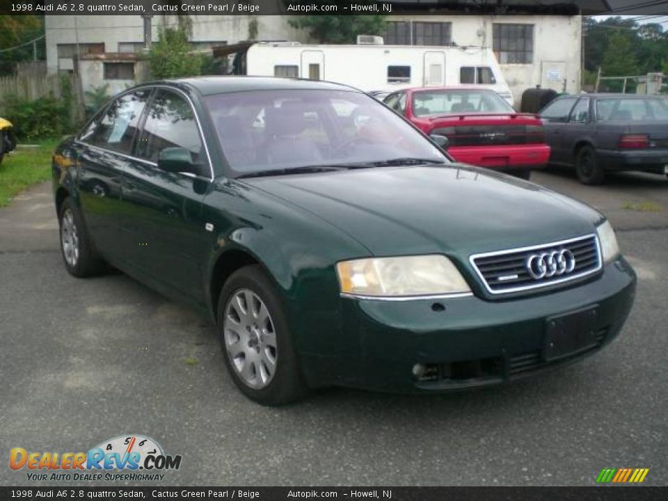 1998 Audi A6 2.8 quattro Sedan Cactus Green Pearl / Beige Photo #2