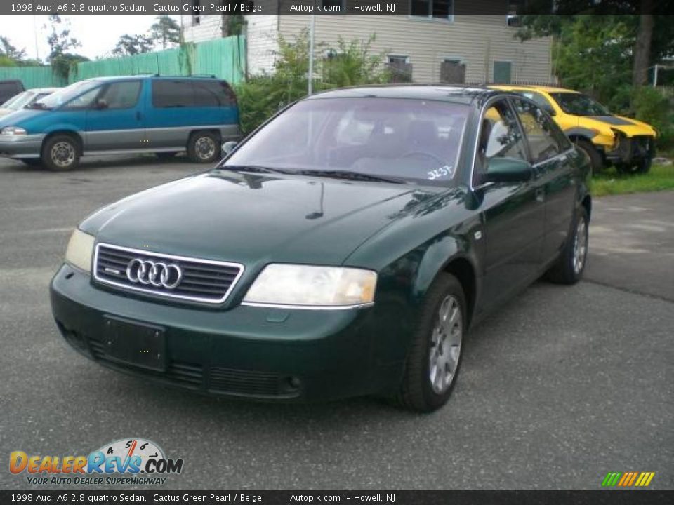 1998 Audi A6 2.8 quattro Sedan Cactus Green Pearl / Beige Photo #3