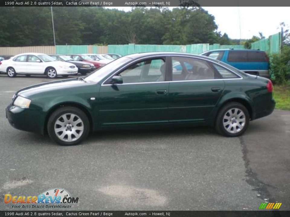 1998 Audi A6 2.8 quattro Sedan Cactus Green Pearl / Beige Photo #4