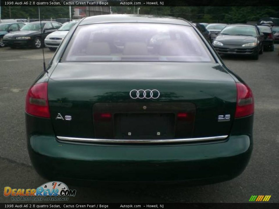 1998 Audi A6 2.8 quattro Sedan Cactus Green Pearl / Beige Photo #6