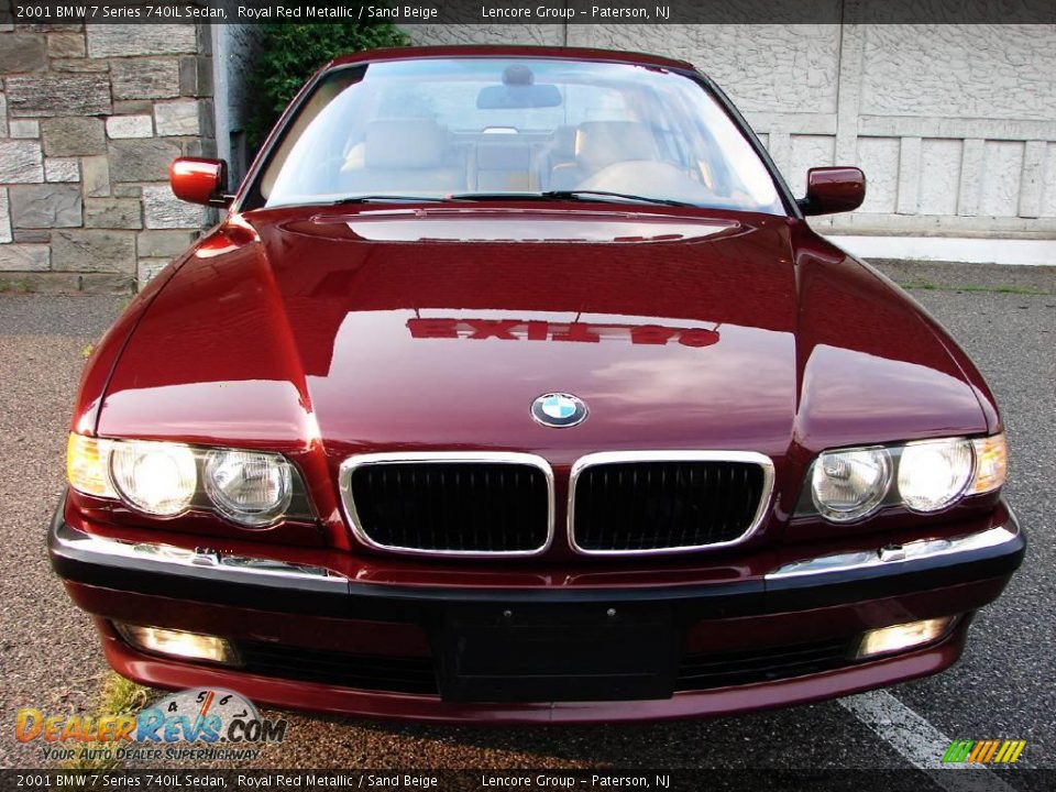 2001 BMW 7 Series 740iL Sedan Royal Red Metallic / Sand Beige Photo #1