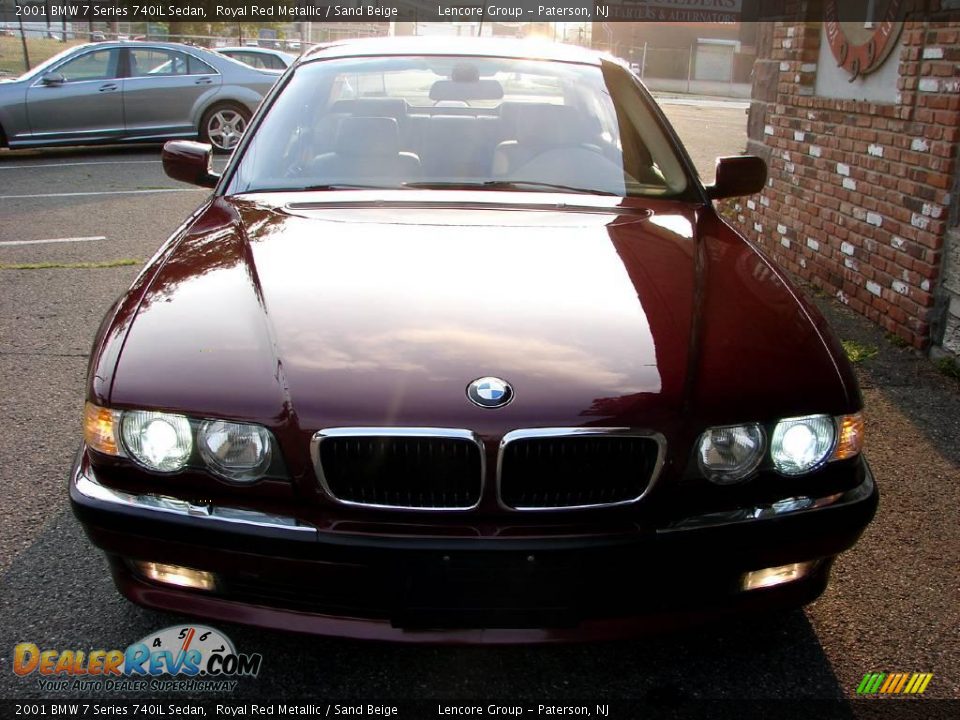 2001 BMW 7 Series 740iL Sedan Royal Red Metallic / Sand Beige Photo #4