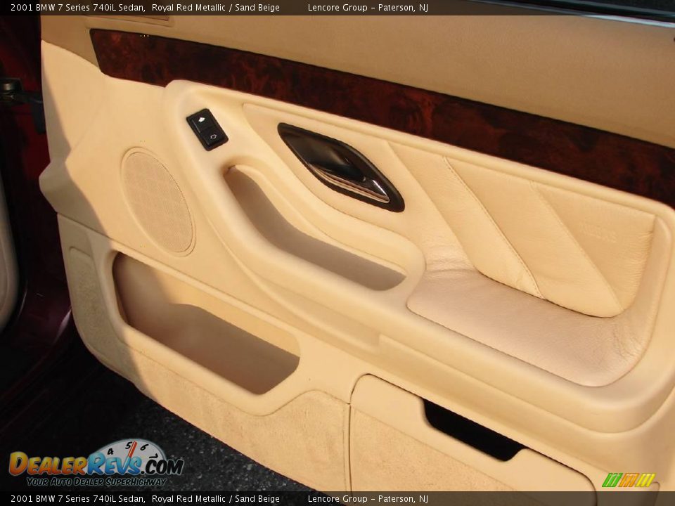 2001 BMW 7 Series 740iL Sedan Royal Red Metallic / Sand Beige Photo #7