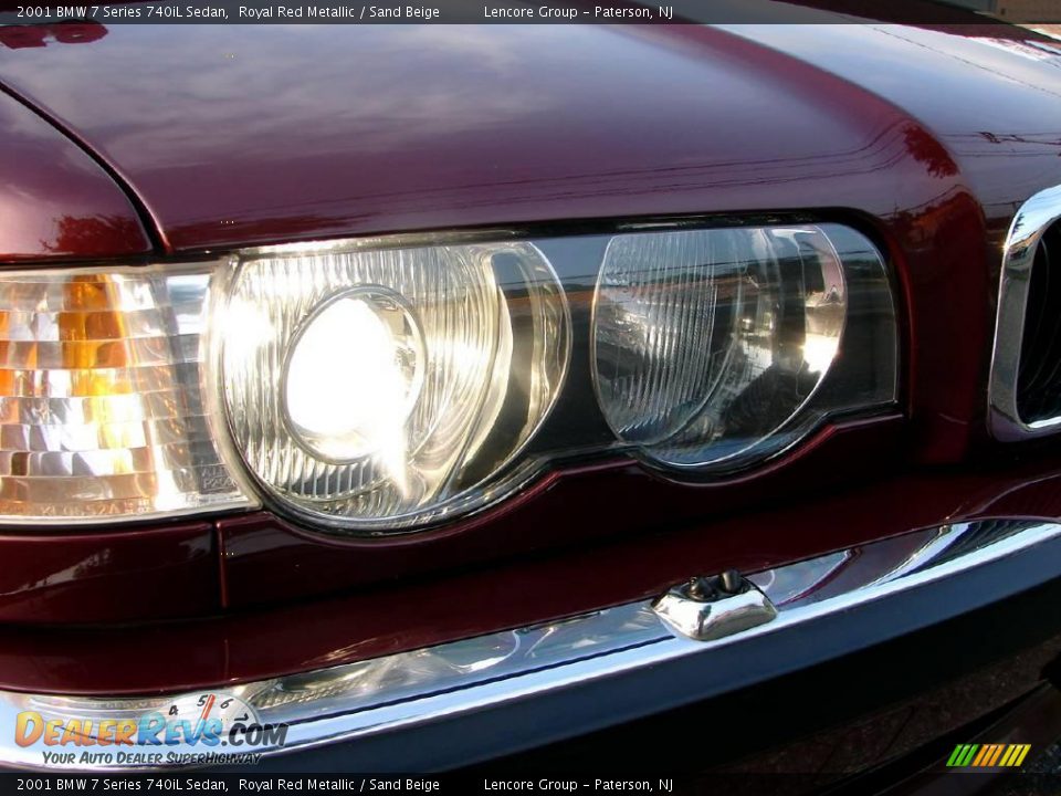 2001 BMW 7 Series 740iL Sedan Royal Red Metallic / Sand Beige Photo #8