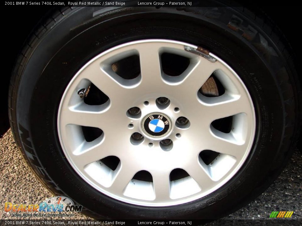 2001 BMW 7 Series 740iL Sedan Royal Red Metallic / Sand Beige Photo #10