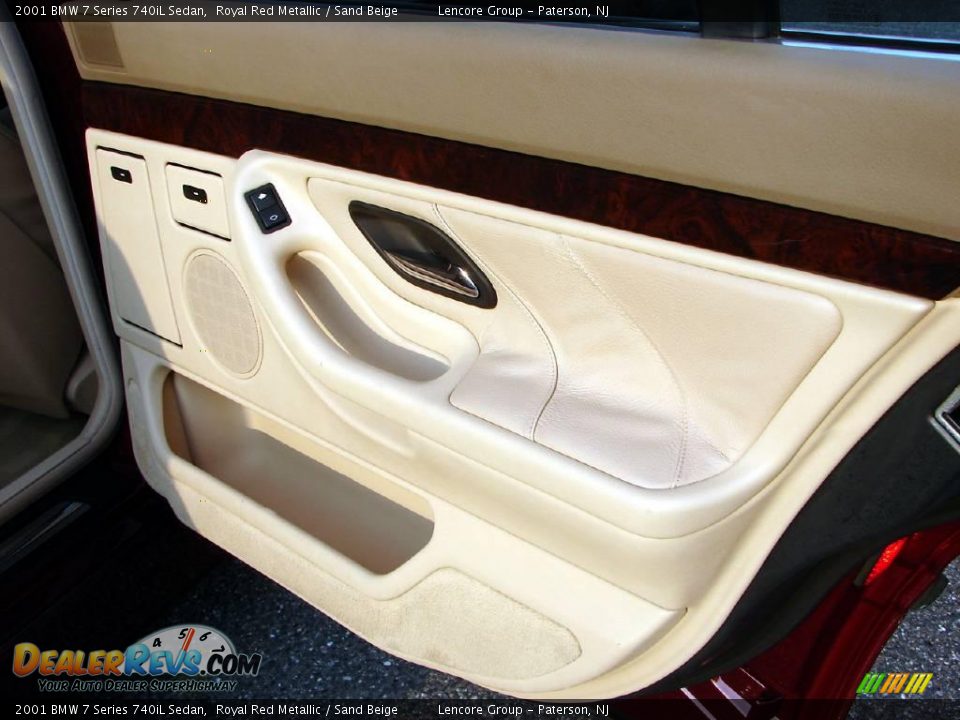 2001 BMW 7 Series 740iL Sedan Royal Red Metallic / Sand Beige Photo #11