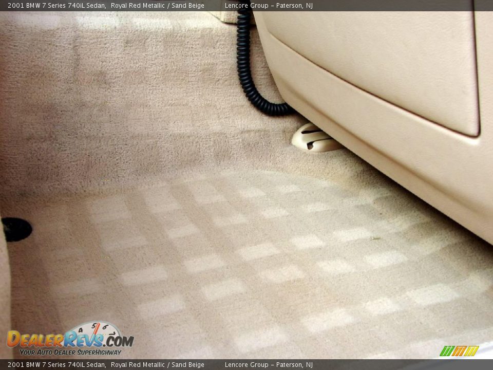 2001 BMW 7 Series 740iL Sedan Royal Red Metallic / Sand Beige Photo #12
