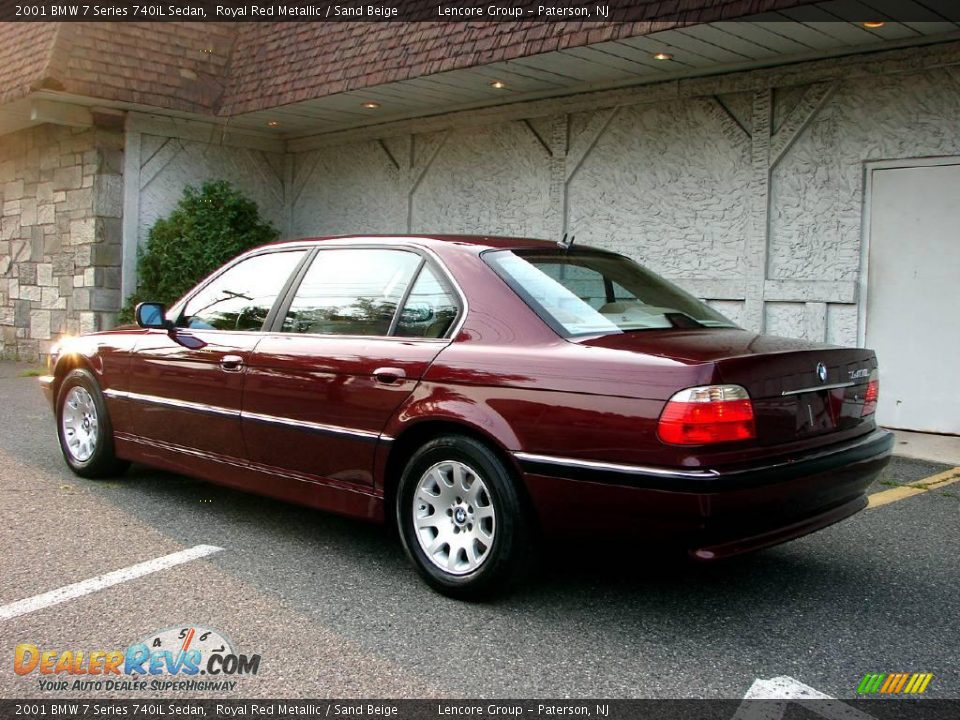 2001 BMW 7 Series 740iL Sedan Royal Red Metallic / Sand Beige Photo #18