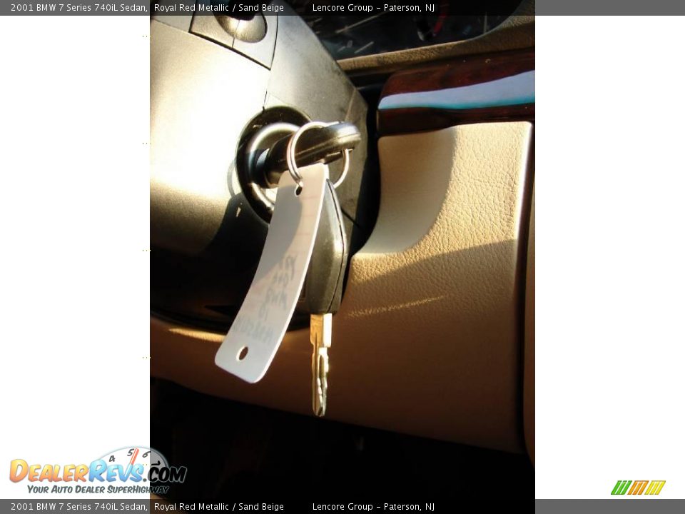 2001 BMW 7 Series 740iL Sedan Royal Red Metallic / Sand Beige Photo #22