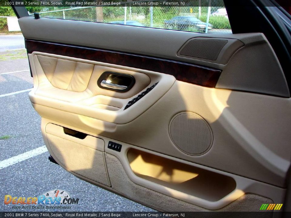 2001 BMW 7 Series 740iL Sedan Royal Red Metallic / Sand Beige Photo #23