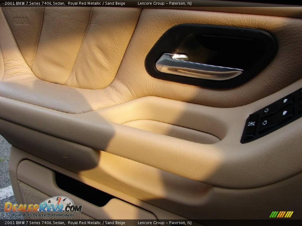 2001 BMW 7 Series 740iL Sedan Royal Red Metallic / Sand Beige Photo #24