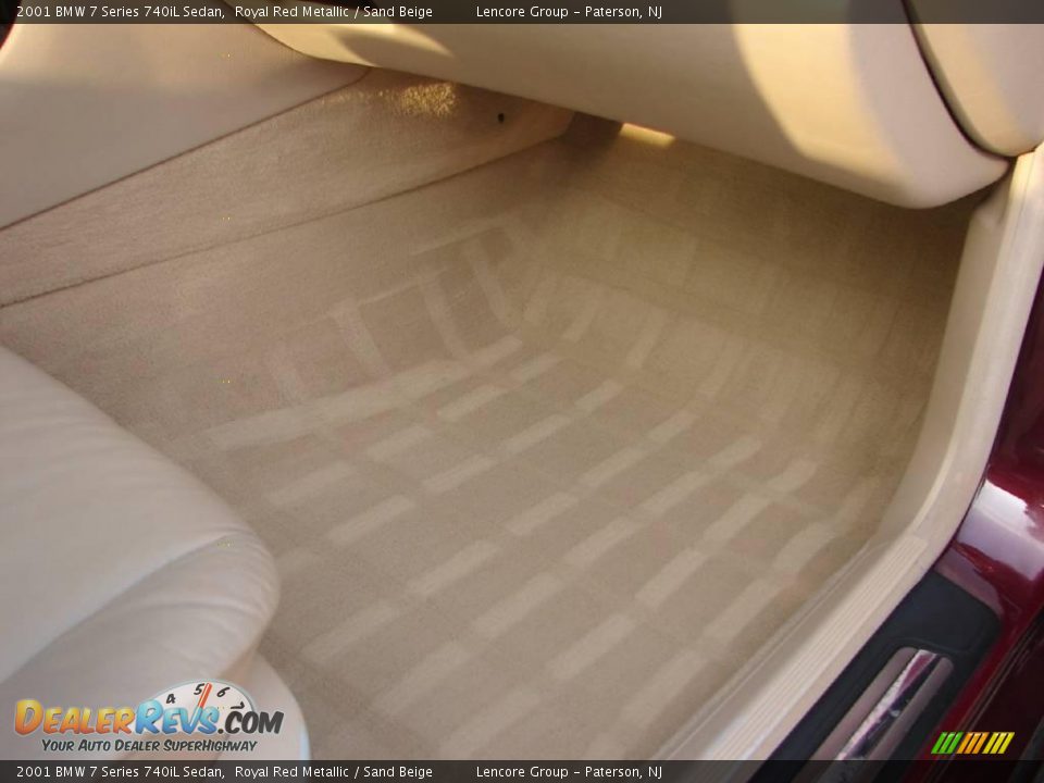 2001 BMW 7 Series 740iL Sedan Royal Red Metallic / Sand Beige Photo #25