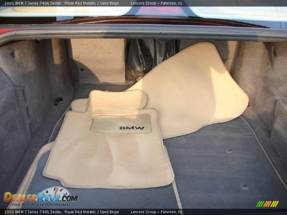 2001 BMW 7 Series 740iL Sedan Royal Red Metallic / Sand Beige Photo #26