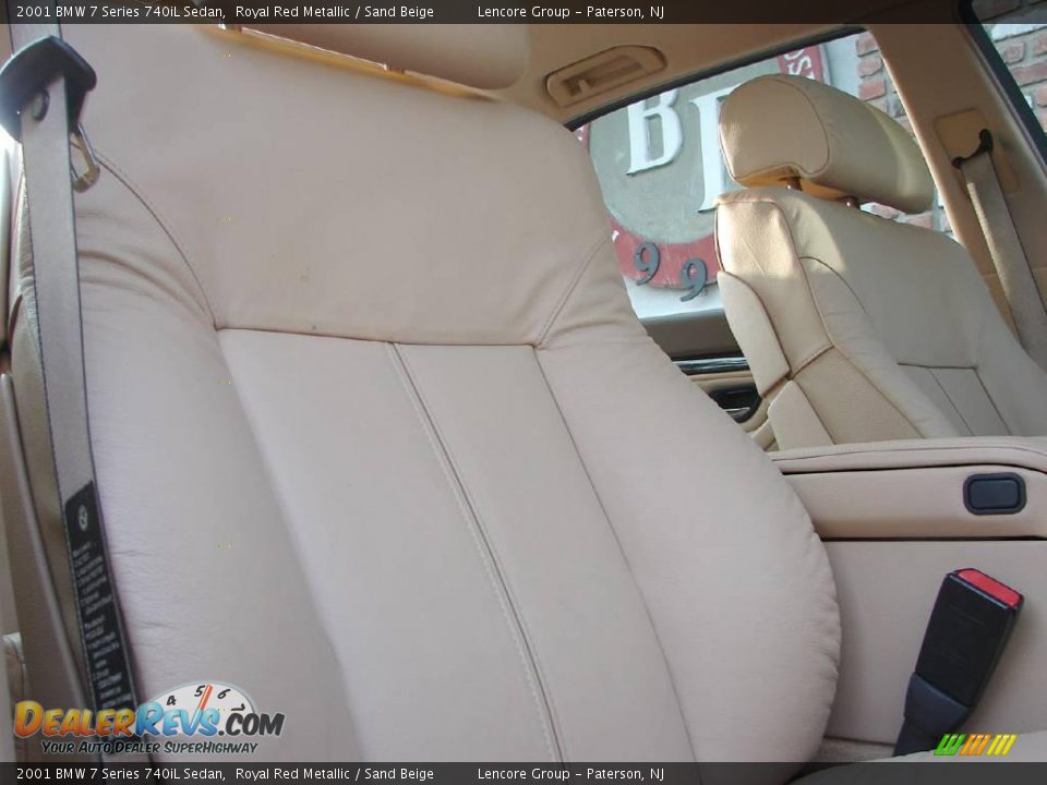 2001 BMW 7 Series 740iL Sedan Royal Red Metallic / Sand Beige Photo #27
