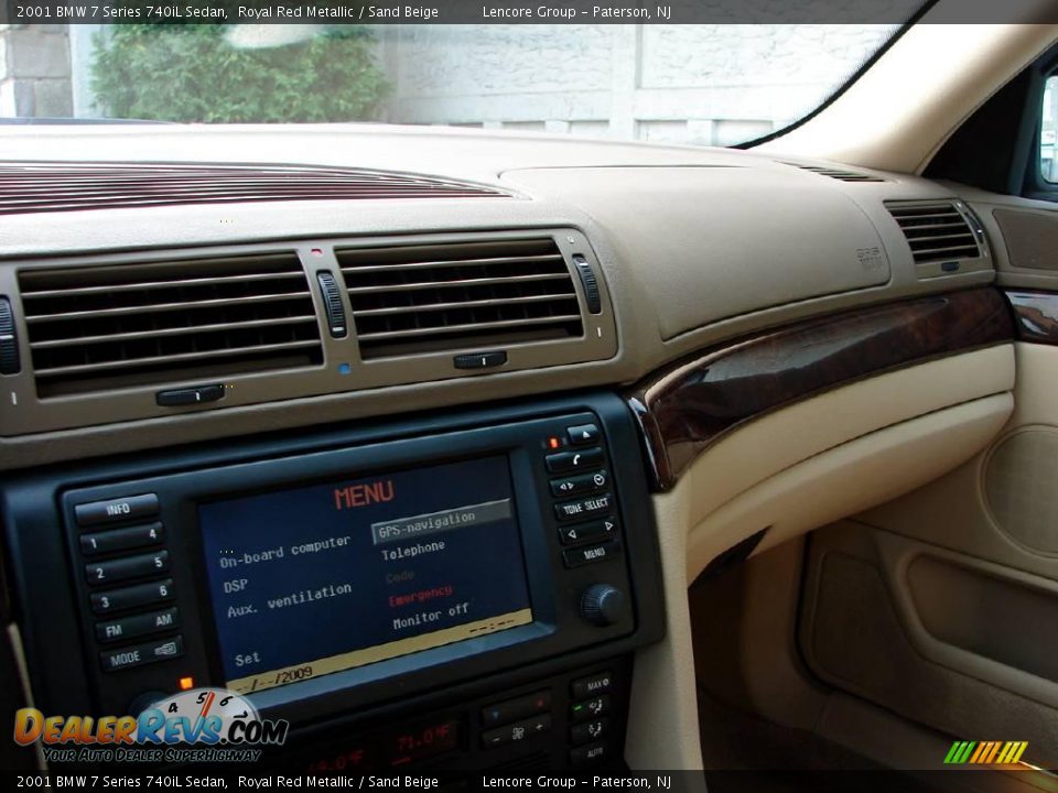 2001 BMW 7 Series 740iL Sedan Royal Red Metallic / Sand Beige Photo #28