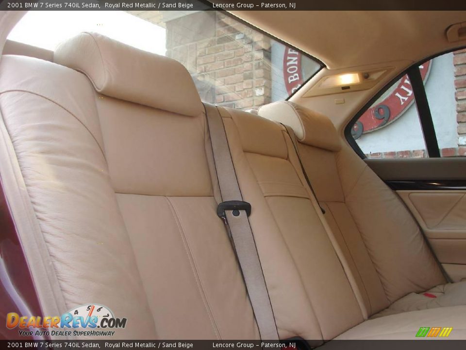 2001 BMW 7 Series 740iL Sedan Royal Red Metallic / Sand Beige Photo #29