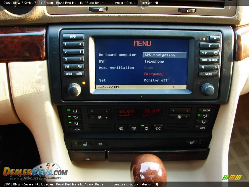 2001 BMW 7 Series 740iL Sedan Royal Red Metallic / Sand Beige Photo #32