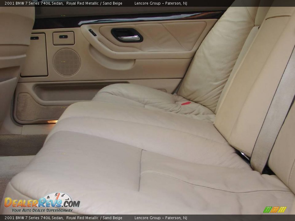 2001 BMW 7 Series 740iL Sedan Royal Red Metallic / Sand Beige Photo #36