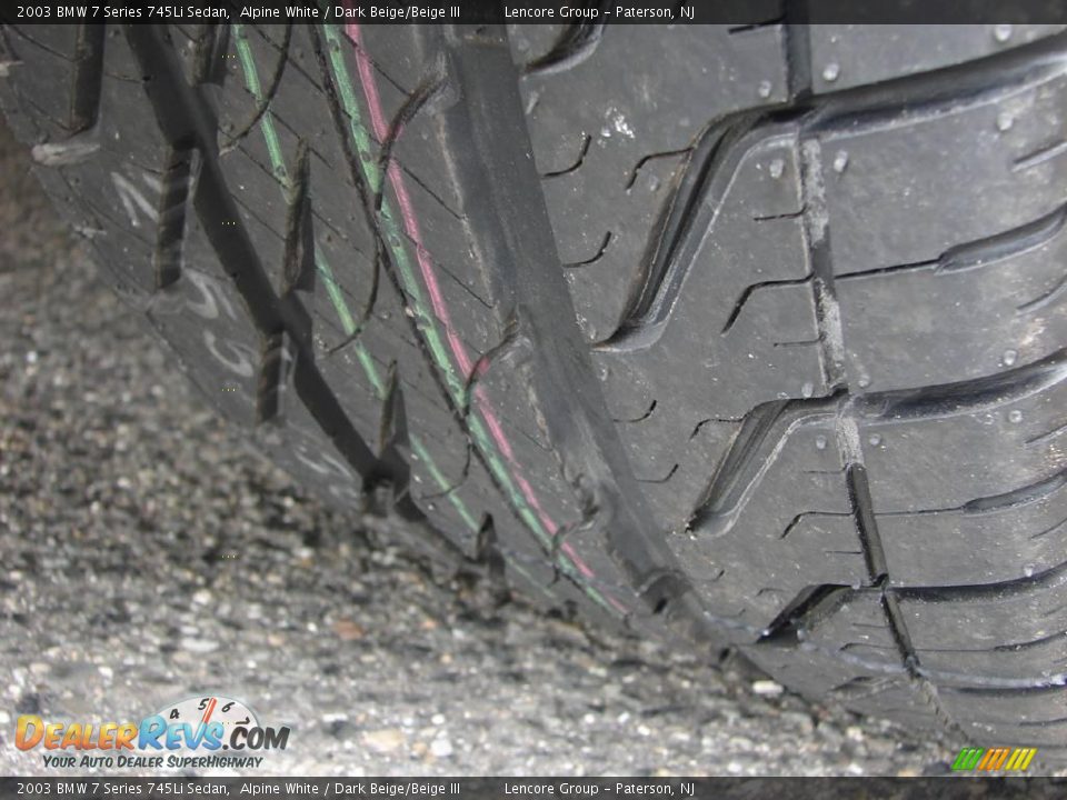 2003 BMW 7 Series 745Li Sedan Alpine White / Dark Beige/Beige III Photo #7