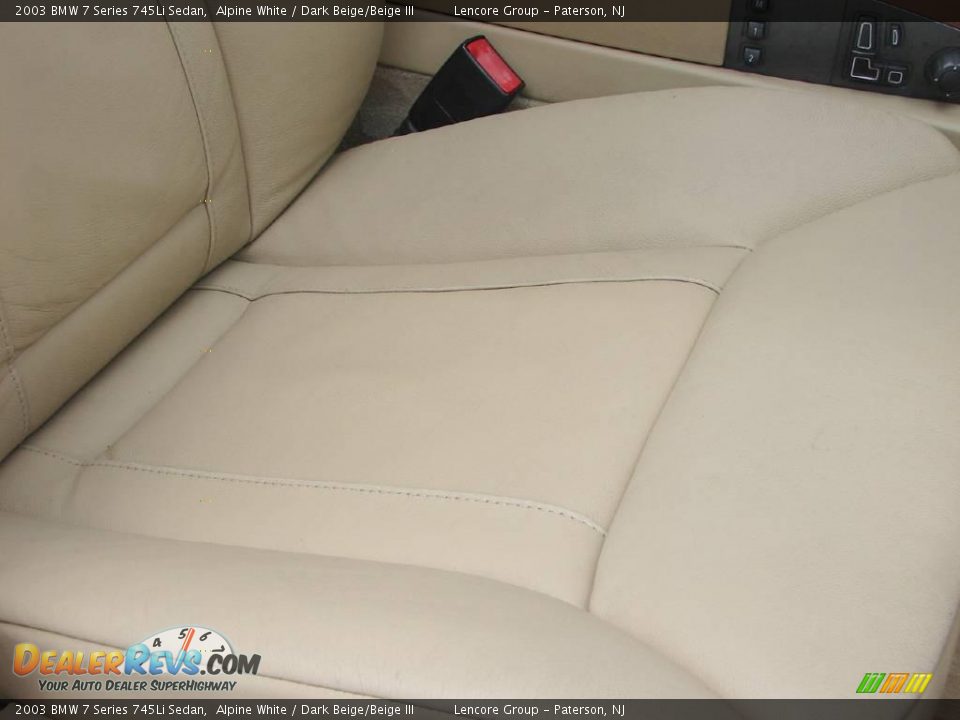 2003 BMW 7 Series 745Li Sedan Alpine White / Dark Beige/Beige III Photo #11