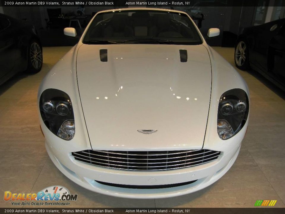 2009 Aston Martin DB9 Volante Stratus White / Obsidian Black Photo #2