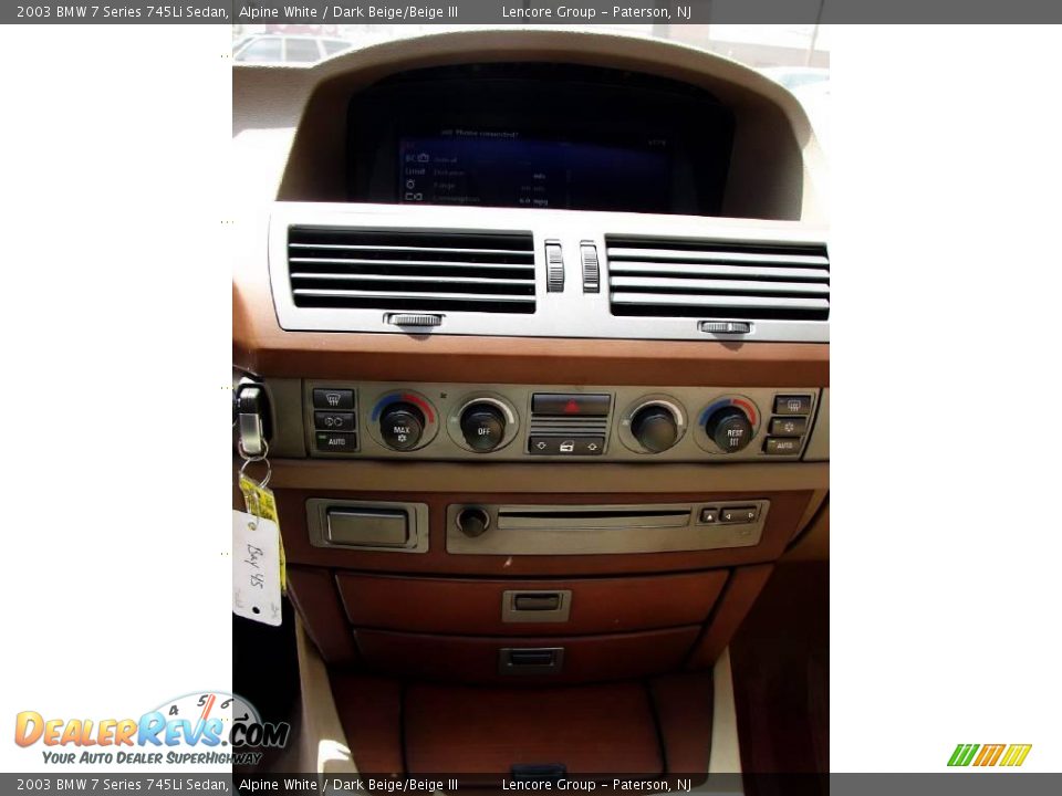 2003 BMW 7 Series 745Li Sedan Alpine White / Dark Beige/Beige III Photo #18
